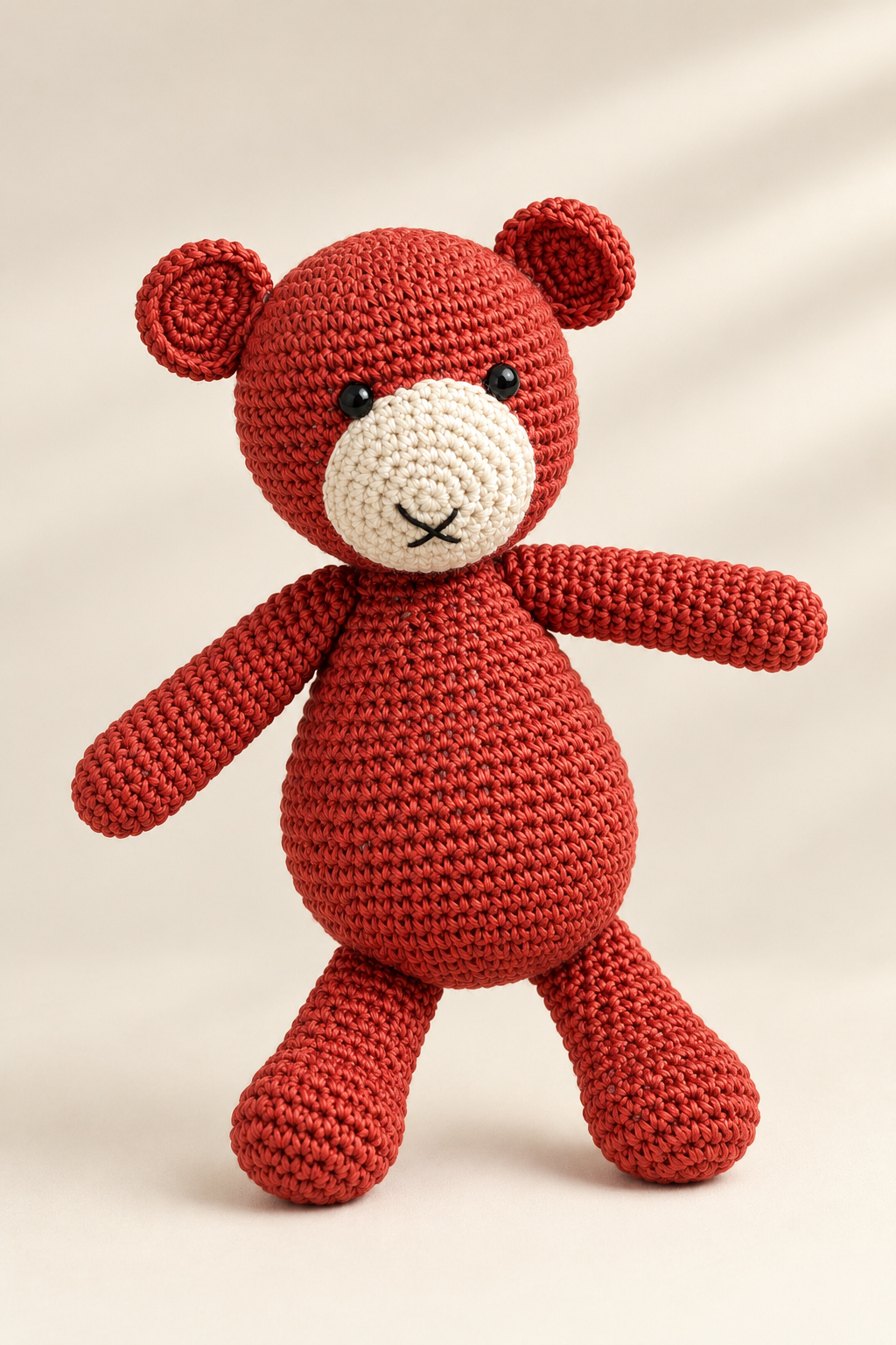 Terracotta Crochet Teddy Bear